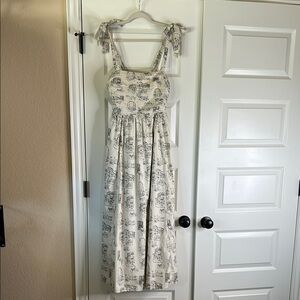 Abercrombie & Fitch Cream and Black Maxi Dress